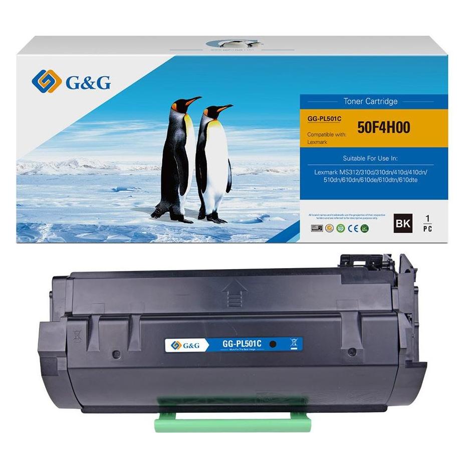G&G Toner kompatibel mit Lexmark 502H/ 50F2H00 (BK) (18049)