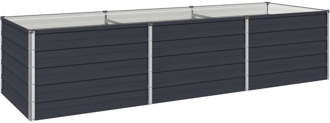 Rio Outdoor Raised Garden Bed Anthracite 55cm H x 240cm W x 80cm D