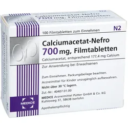Calciumacetat Nefro 700 mg Filmtabletten
