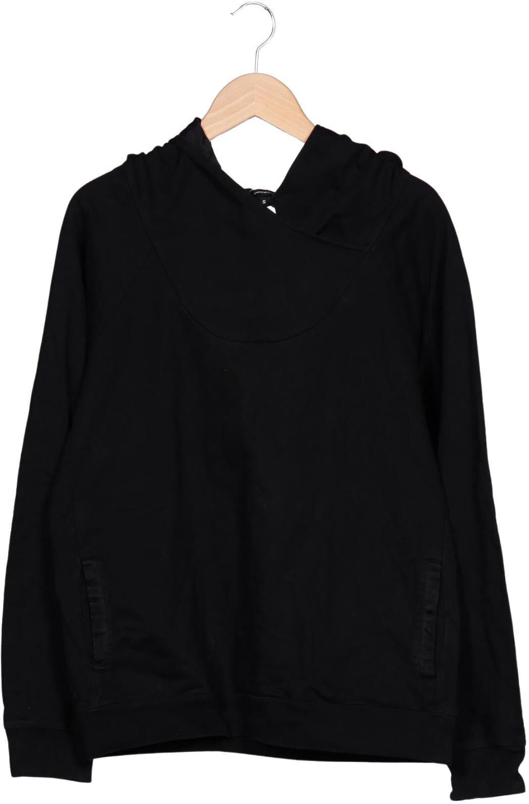 Unconditional Damen Kapuzenpullover, Schwarz, Gr. S, Baumwolle / Seide - Second Hand