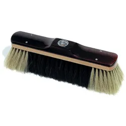 Stubenbesen Holzkörper Naturhaar mit Gewinde, zweifarbig lackiert 28 cm