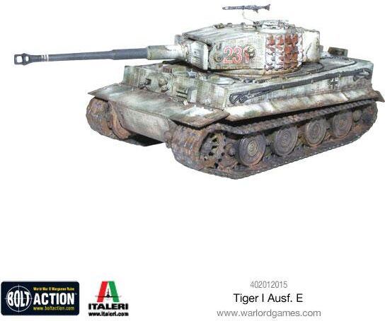 Warlord Games Bolt Action Tiger I Ausf. E Heavy Tank Model Kit for 28mm Miniatures Scale