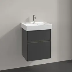 Villeroy und Boch Collaro Waschtischunterschrank C00600VR 46x54,6x37,4cm, Waschbecken mittig, graphite