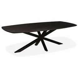 MAISON Esstisch Newark 250 x 128 cm Holz Schwarz