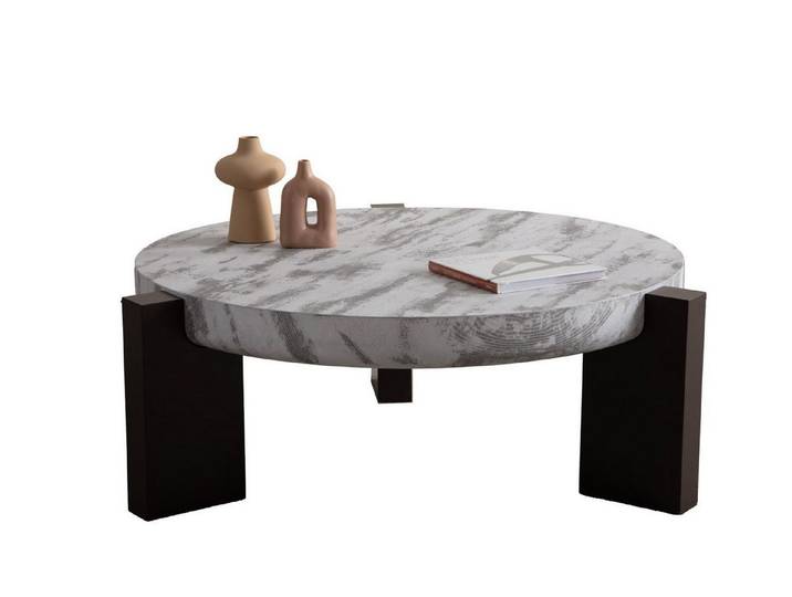 JVmoebel Couchtisch Couchtisch Rund Holz Modern Luxus Design Wohnzimmer Neu (1-St), Made in Europa