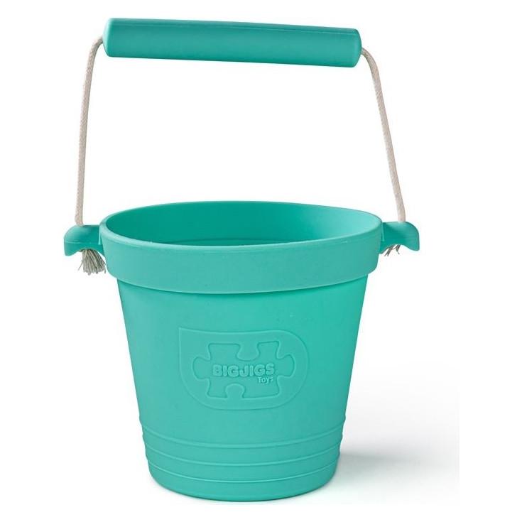 Bigjigs siliconen emmer - eggshell green (BJ33107)