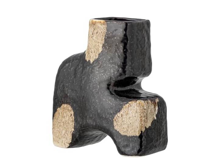 Bloomingville Ollia Vase, Schwarz, Steingut, L18,5xH20xB10 cm