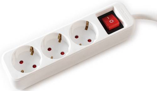 Value 19.99.1077 Steckdosenleiste mit Schalter Weiß Schutzkontakt 1St.