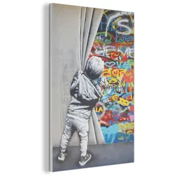 AKUSTIKBILD Graffiti - Junge - Ilussie - Straßenkunst Wanddeko 60x90 cm