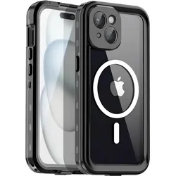 OEM Tasche universal für Sport Tasche für iPhone 15 Shellbox DOT wasserdicht MagSafe kompatibel schwarz (Apple iPhone 15), Smartphone Hülle, Schwarz