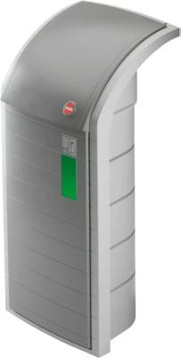 Wertstoffsammelbehälter Hailo ProfiLine WSB Design XXXL, 120 l, Verbindungsklammern & Aufkleber, L 450 x B 500 x H 1120 mm, Kunststoff, grau