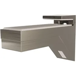 Italiana Ferramenta, Möbelausstattung, Tablar-Klemmträger Kalabrone,Materialstärke 8-30mm,Zinkdruckguss edelstahlfarbig