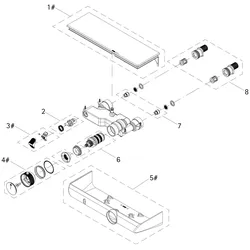 HSK Ersatzteile Außengehäuse (Gunmetal), E98670-2-280 E98670-2-280