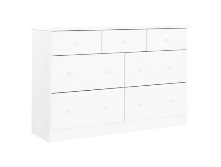vidaXL Kommode ALTA Weiß 112x35x73 cm Massivholz Kiefer