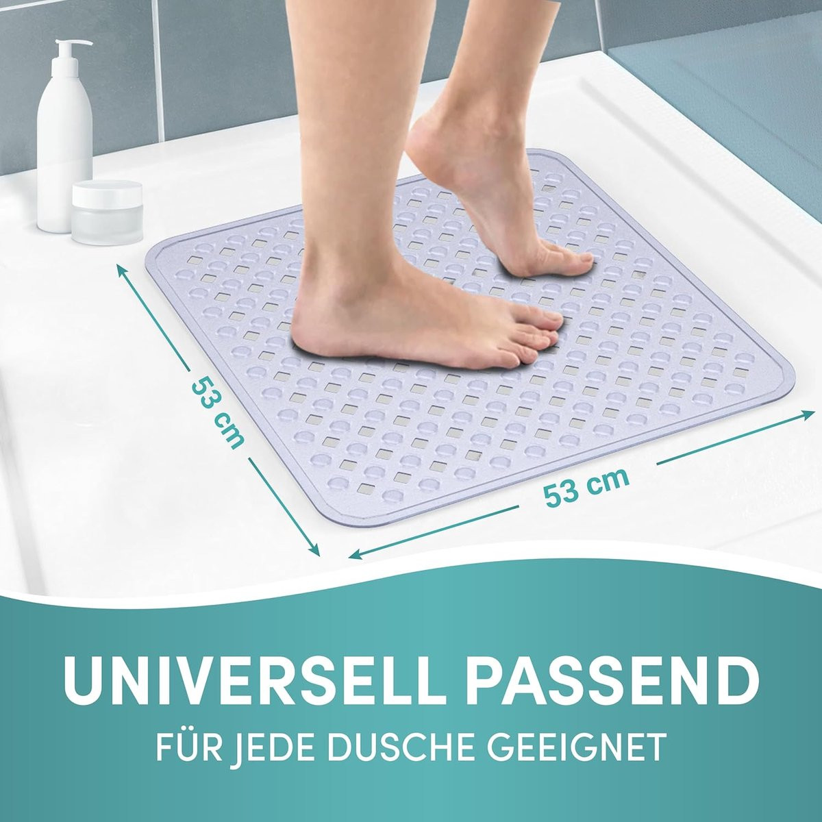 Antislip douchemat voor de badkamer
