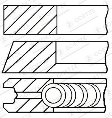 Goetze Engine Kolbenringsatz 0814510000