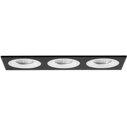 Brumberg 45027560 Einbaumodul rechteckig, 3-fach, schwarz struktur / weiss struktur, L x B: 260 x