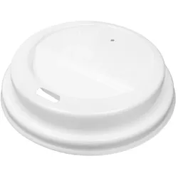 MONOUSO - Weißer PS Travel-Deckel mit Loch für Pappbecher Ø8,0cm (50 Stück)