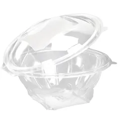 Nette 400 Salatboxen R-PET klar rund 1000ml Salatschüsseln mit Klappdeckel
