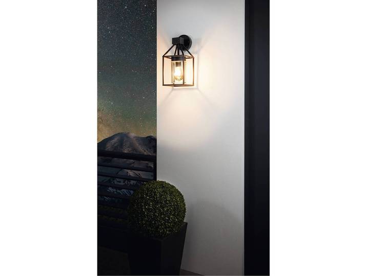 Applique murale d’extérieur 16 x 36 x 13cm Transparent/Noir