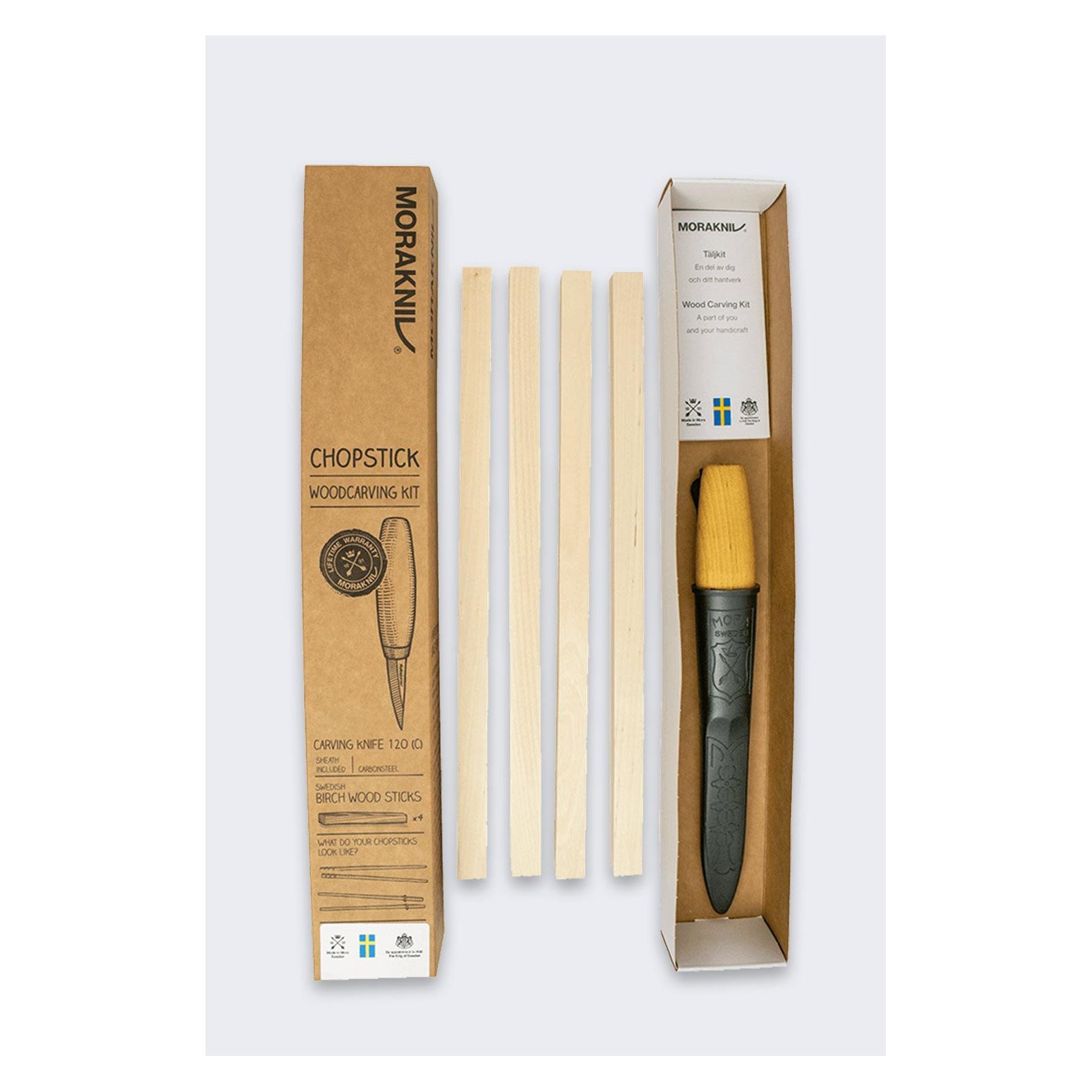 Morakniv Essstäbchen aus geschnitztem Holz, C-Messer aus Birke (70188437)
