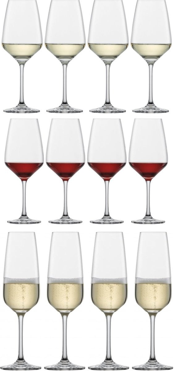Schott Zwiesel Tulip Wijnglazen Set - 12-delig - Rode en Witte Wijnglazen en Champagneglazen