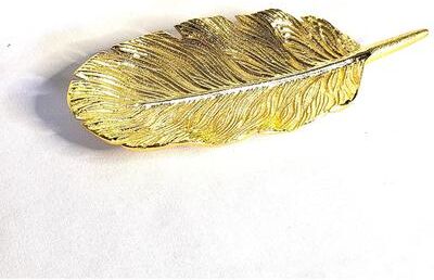 Jiallo "Stainless Steel Gold Leaf dish 9.25 x 4.25"""
