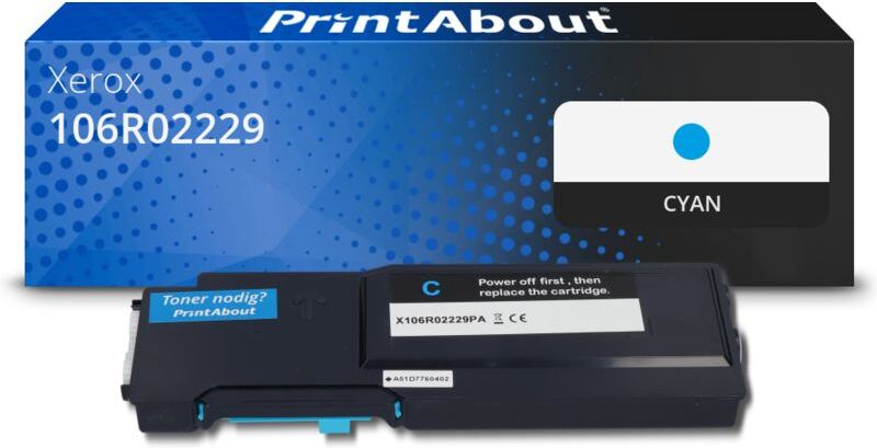 PrintAbout Toner kompatibel mit Xerox 106R02229 - Cyan