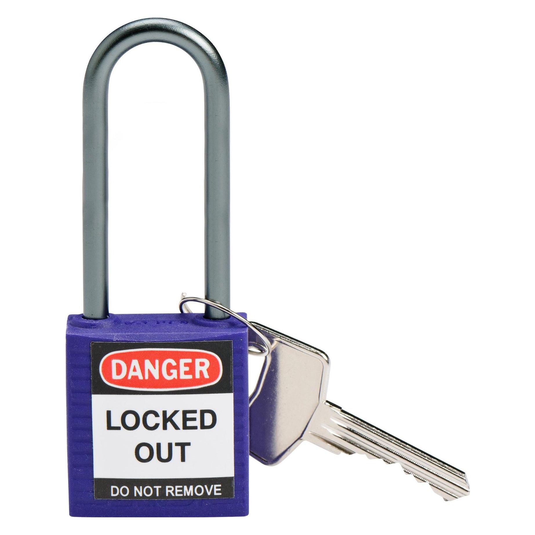Brady kompaktes Sicherheitsschloss Nylon, Violett, 50mm Bügelhöhe, 4,7mm Aluminium-Schliessbügel (K (814141)