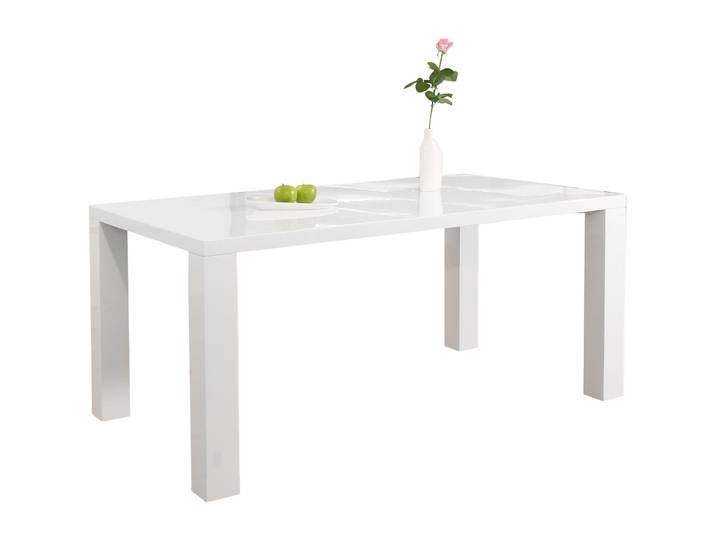 Esstisch Xaver MDF weiss Massivholz B 200 T 100 cm - Esstisch