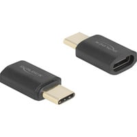 USB4 Gen 3x2 Adapter USB-C Stecker > Buchse 40Gbps 8K 60Hz anthrazit, PD 3.1 bis zu 240 Watt, Portschoner