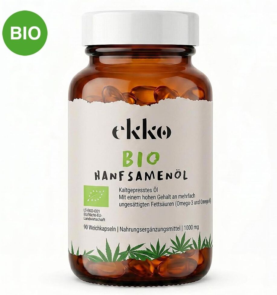 Bio Hanfsamenöl 1000 mg Weichkapseln 90stk