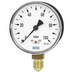 WIKA 611.10 Kapselfedermanometer Rückseite 0 bis 160 mbar 9071563