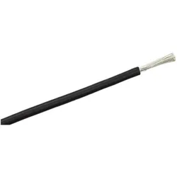 RS PRO, Kabelleitung, Prüfleitung / 0,75 mm2 Kupfer verzinnt, Schwarz Silikongummi isoliert, 25m (25 m)