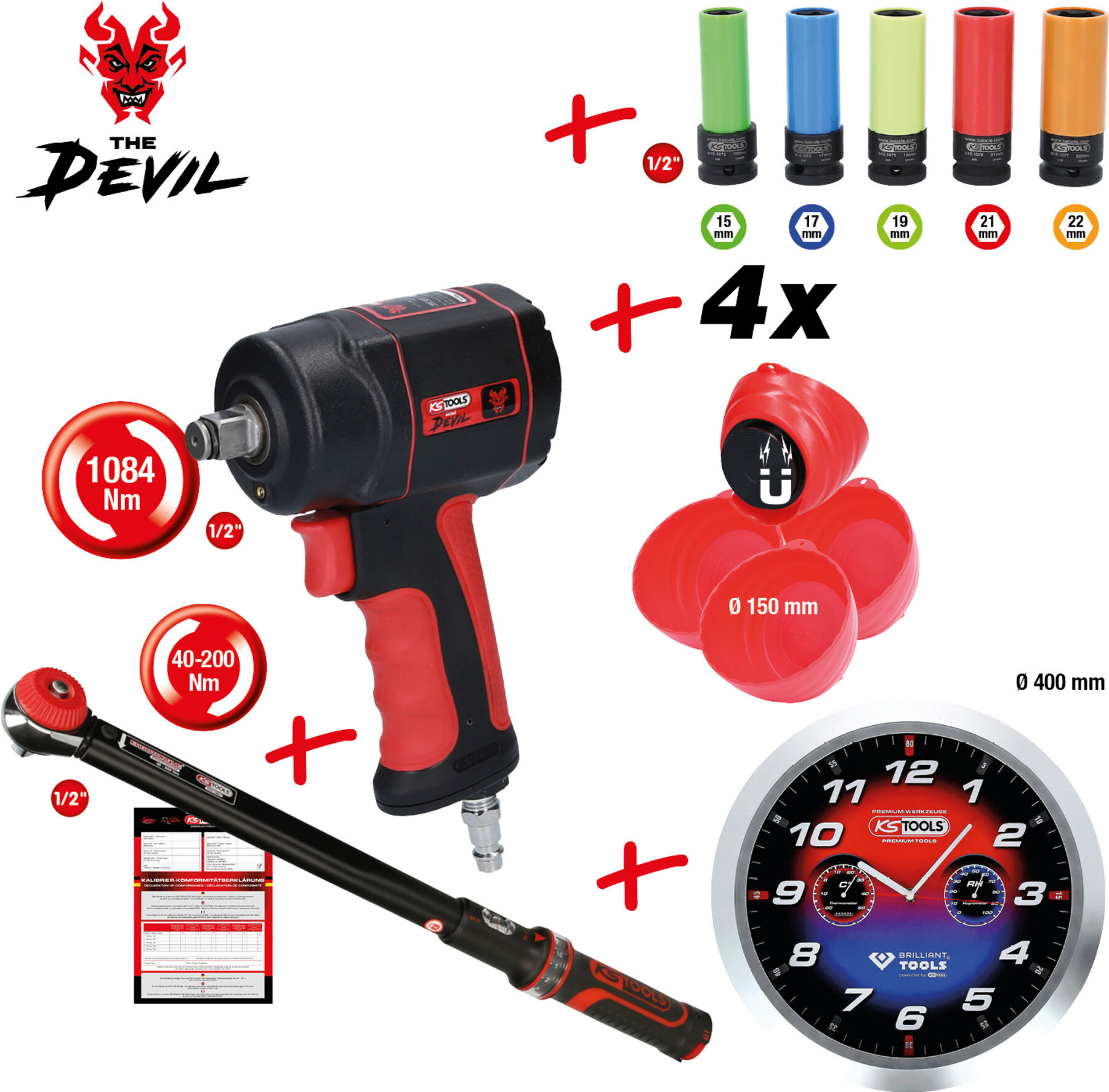 KS Tools Reifen-/Räder Aktionspaket The miniDevil, 12-tlg (515.2101)