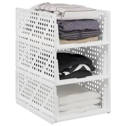 Relaxdays Schrank Organizer im 3er Set Weiß