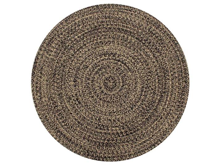 vidaXL Tapis Jute fait main Noir et Nature 90 cm