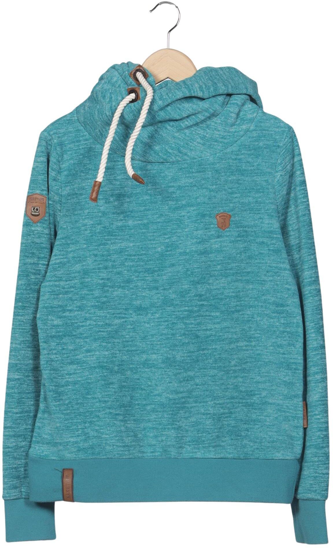Naketano Damen Kapuzenpullover, Türkis, Gr. L, Synthetik - Second Hand