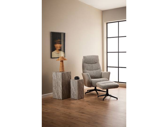home24 Relaxfauteuil beige bouclé 75 x 112 x 83cm