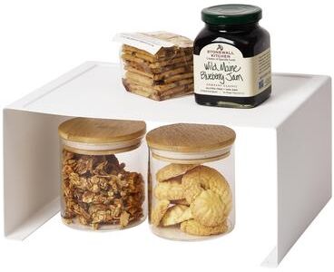 Yamazaki Home Stackable Countertop Shelf - Two Sizes, Steel, Large, Stack up to two, Holds 11 lbs