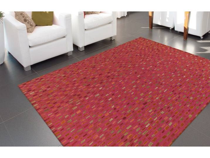 Teppich ARTE ESPINA Wild 8022 , rot, B:170cm H:14mm L:240cm, Rindsleder, Teppiche, Teppich, Luxuriöser Teppich in Spitzenqualität, Naturmaterialien