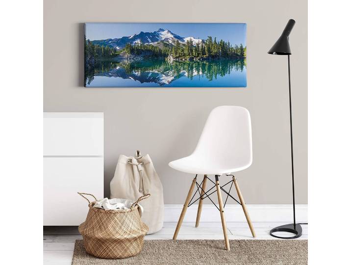 Impression sur toile See Mountain Polyester PVC / Épicéa Bleu 100 x 40cm