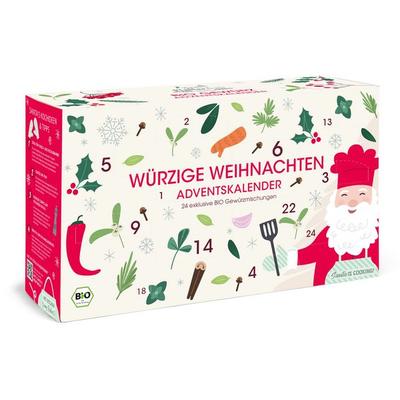Würzige Weihnachten BIO Gewürz Adventskalender mit Gewürzen und Rezeptideen
