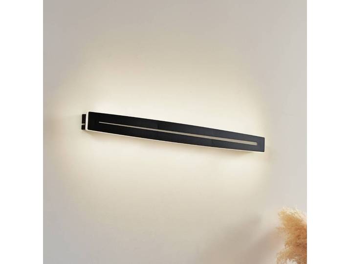 Wandleuchte Benario Lindby, schwarz, für Wohn- / Esszimmer, Aluminium, Modern