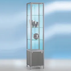 Vitrine Glas klein 40 x 40 cm mit Unterschrank