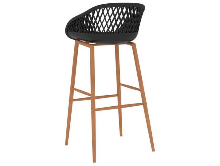 TOP 2026  Chaises de bar lot de 4 - pour Adulte/enfant - noir - 48x47.5x95.5 cm TT632