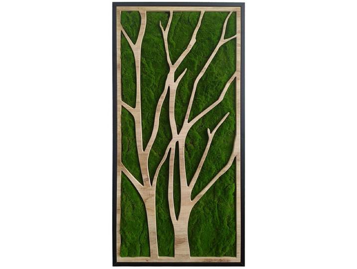 Getuftetes Wandbild TREE 1 Stück mdf grün 100x50x1.5cm