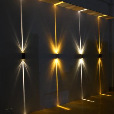 Combo Retail Shop Silver Aluminum Outdoor Light , Water Proof Wall Lamp, Outdoor Lighting Up And Down Porch Wall Sconce warm White 3000k