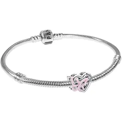 Pandora 21761 Damen-Armband Set Silber Verschlungenes Herz & Schmetterling, 20 cm
