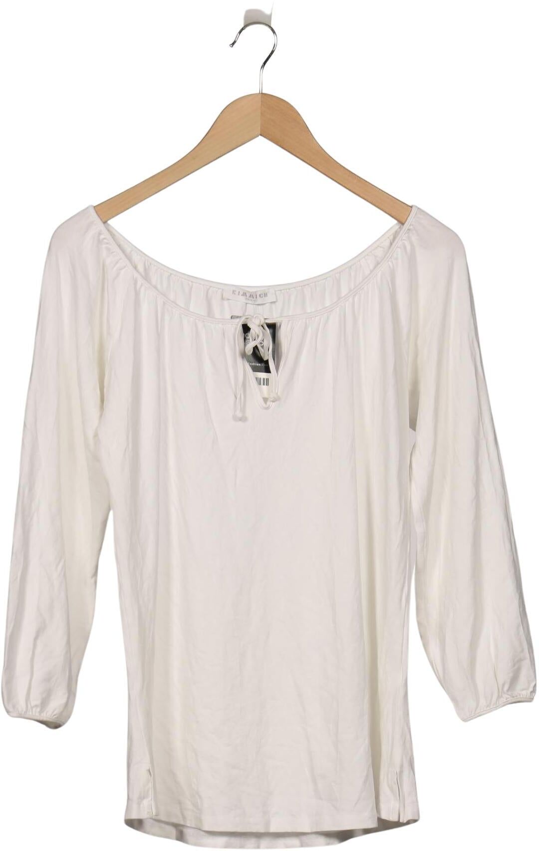 Kimmich Trikot Damen Langarmshirt, Weiß, Gr. S, Viskose / Elasthan - Second Hand